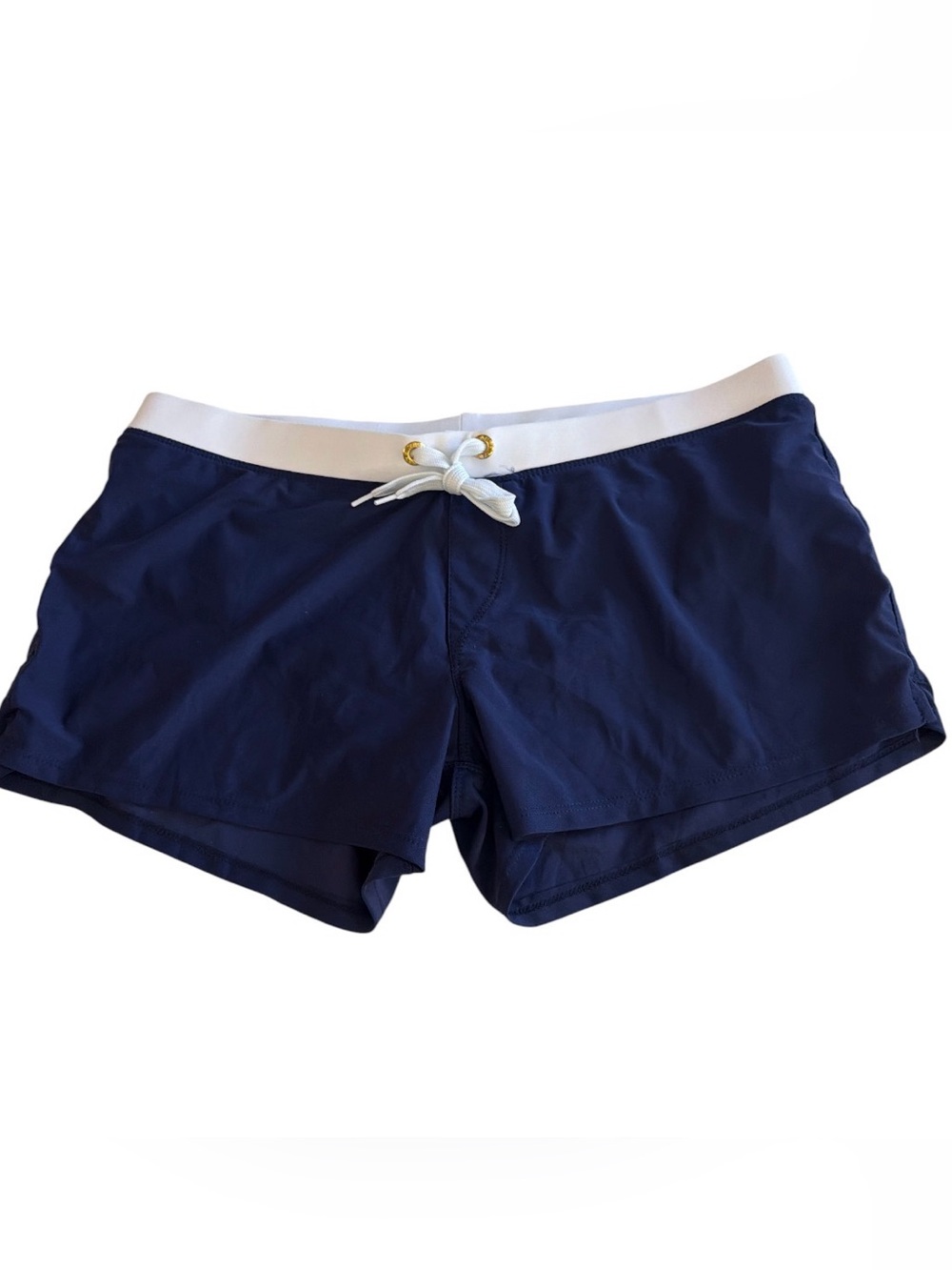 NWOT Navy Swim Shorts with White Waistband Size Medium